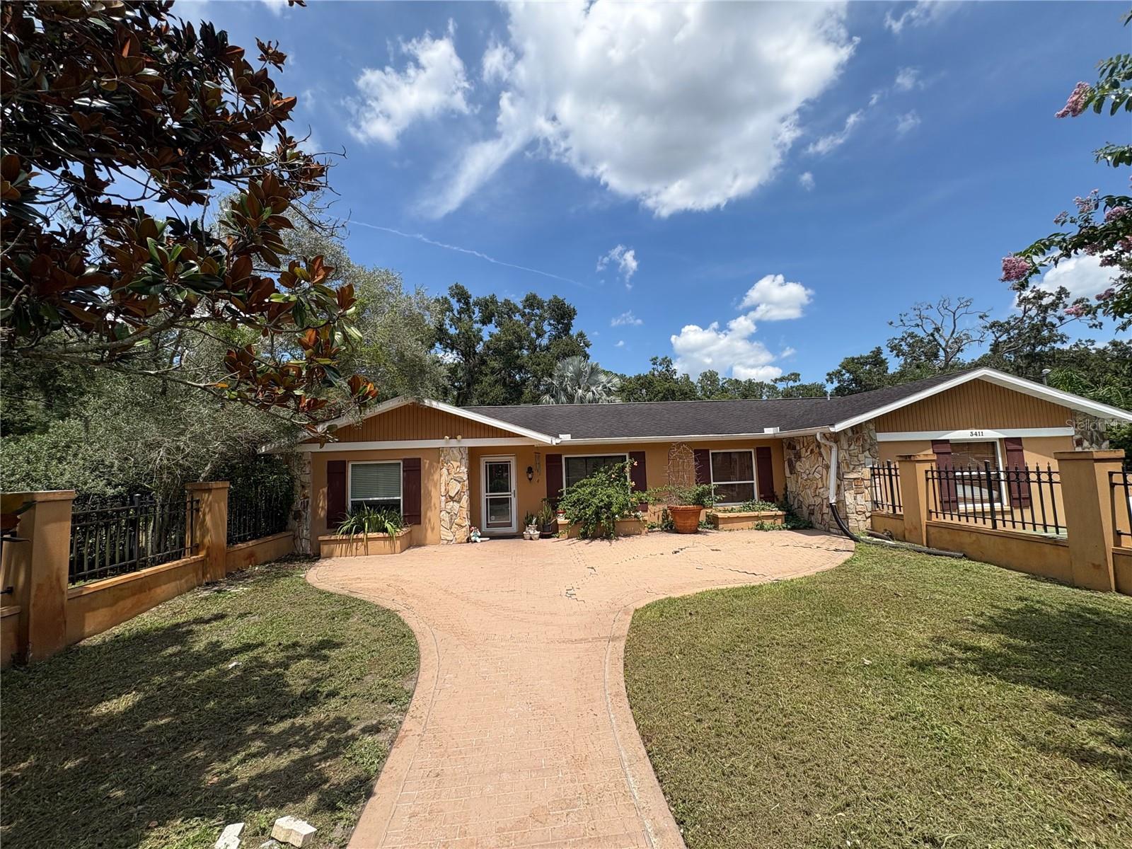 Great Opportunity Below Market Value! Asking $549k. ARV is $700k+.
***3 bedroom, 2 bath, Bonus Room, Pool Home plus 2 detached potential studio/apt's and upgraded shed/out-building all on nearly an acre (.90 mol) ready for your remodel and finishing touches!
***Remodeling/Updating Needed: driveway, pool, septic, kitchen and bathrooms (if you wanted).
***Age of Systems: Roof (2007), HVAC (2009), Water Heater (2023).
***Features Include: 3,244sqft, .90acre fenced in lot, detached 2-car garage with studio on 1st floor and unfinished studio on 2nd floor, detached upgraded shed/building perfect for home office or hobbies, 3 bedrooms, 2 bathrooms, bonus room, large kitchen overlooking the living and dining areas, fireplace, front courtyard, back patio with screened in pool, yard cages for chickens/other animals and more all tucked away off Bloomingdale Ave and Bryan Road in the heart of Brandon!