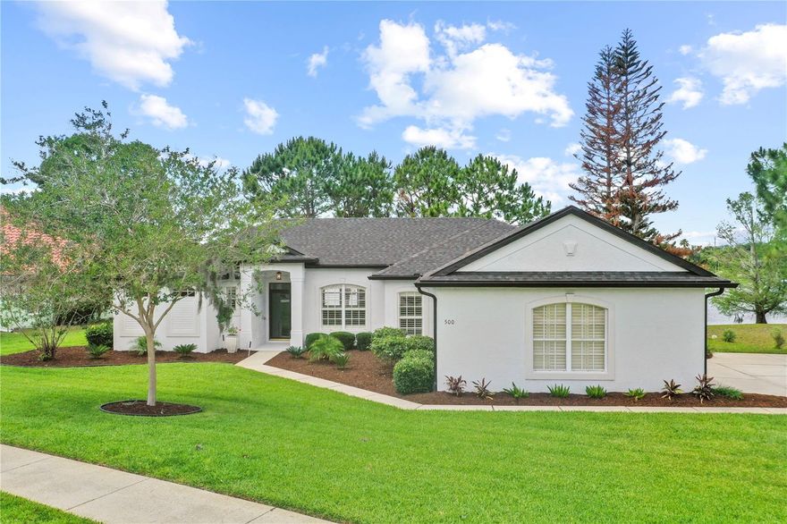 Welcome to your next chapter in the highly sought-after Quail Lake community within DeBary Golf & Country Club—where thoughtful design meets peaceful lakefront living. Expertly remodeled with a proven eye for quality and detail, this home reflects the craftsmanship of a seasoned renovation team—and it shows in every finish.
From the moment you step through the front door, your eyes are immediately drawn to what makes this home truly special—a stunning, uninterrupted view of the lake that spans the entire backside of the home. Nearly every room invites the outdoors in, creating a sense of calm and connection that’s hard to find.
This fully remodeled 3-bedroom, 2-bathroom home offers a desirable split floorplan with soaring vaulted ceilings that enhance the open, airy feel. The main living areas feature brand new luxury vinyl plank flooring, complemented by fresh interior and exterior paint and a brand-new roof—giving buyers peace of mind and a truly move-in ready experience.
At the heart of the home, the kitchen was designed to impress—featuring extended-height cabinetry with crown molding, quartz countertops, and a spacious island perfectly positioned to take in those serene backyard and water views. Just off the main living space, a built-in buffet with quartz countertops and a beverage refrigerator adds both function and style—perfect for entertaining.
The primary suite offers a true retreat, featuring a fully remodeled ensuite bathroom with a dual sink vanity and dual walk-in closets, providing both comfort and functionality.
It flows seamlessly into the living space, where a new electric fireplace adds both ambiance and warmth for Florida’s cooler evenings.
Step outside to your screened-in porch, complete with a remote-controlled electric awning—giving you the flexibility to enjoy shade on warm summer days while still soaking in the expansive lakefront setting. The property also includes an irrigation system to help maintain the lush landscape year-round.
Situated on an impressive .63-acre lot, this property offers both space and privacy, all within a golf course community that includes access to a community pool, adding to the lifestyle and convenience this neighborhood is known for. Plantation shutters throughout the home complete the elevated, timeless feel.
Conveniently located near Orlando and just a short drive to Florida’s beautiful Atlantic coast beaches, this home offers the perfect balance of tranquility and accessibility.
All room measurements should be verified by buyers and buyers’ agents.