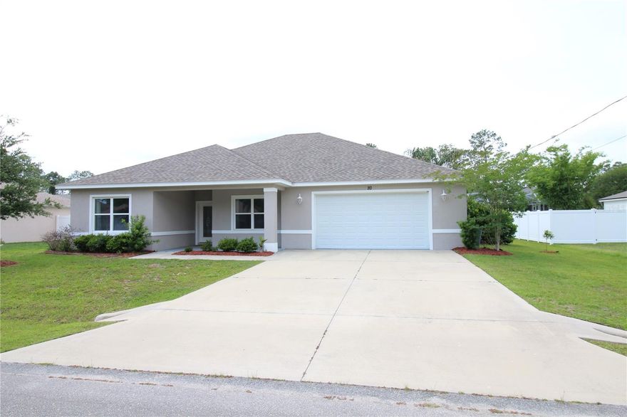 Welcome to your next chapter in the highly desirable Cypress Knoll community of Palm Coast. Built in 2021, this beautifully maintained home blends modern design with effortless Florida living, offering a bright and open floor plan that feels both spacious and inviting from the moment you step inside. The heart of the home features a thoughtfully designed chef’s kitchen with quartz countertops, custom cabinetry, stainless steel appliances, and a large island that naturally becomes the gathering place for family and friends. The seamless flow into the main living and dining areas makes entertaining easy while still keeping everyday life comfortable and connected.  Natural light pours through the living spaces, highlighting the clean architectural lines and tasteful finishes throughout. The split-bedroom layout provides privacy and flexibility, while the covered porch extends your living space outdoors—perfect for morning coffee, evening relaxation, or weekend barbecues in your fenced backyard.  Located in a peaceful, established community of Cypress Knoll, the home is just minutes from the Cypress Knoll Golf Course and a short drive to Flagler Beach, offering the perfect balance of coastal relaxation and everyday convenience. Nearby parks, walking paths, local dining spots, and shopping options add to the lifestyle appeal, while Palm Coast Parkway provides quick access to everything in the area.  This is more than just a home—it’s a move-in-ready opportunity to enjoy a relaxed, refined Florida lifestyle in one of Palm Coast’s most sought-after neighborhoods.