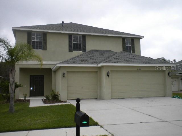 This home is located on a conservation lot in the guard gated Live Oaks neighborhood. The downstairs has all ceramic tile in the living room, formal dining room, family room, eating area, kitchen and half bathroom. The kitchen has granite counter tops, cherry wood cabinets, center island, a walk-in pantry and matching stainless steel appliances. All bedrooms and a laundry room including washer and dryer are upstairs. The master bedroom suite has a large walk-in closet, separate vanities, a garden tub and separate shower. The three car garage includes a separate storage room. The neighborhood has a community pool, tennis court, fitness room and playground.
$75 App fee/adult, $300 non-refundable pet fee per pet, security deposit equal to one month's rent, $75 tenant annual processing fee per household after acceptance, renter's insurance required.