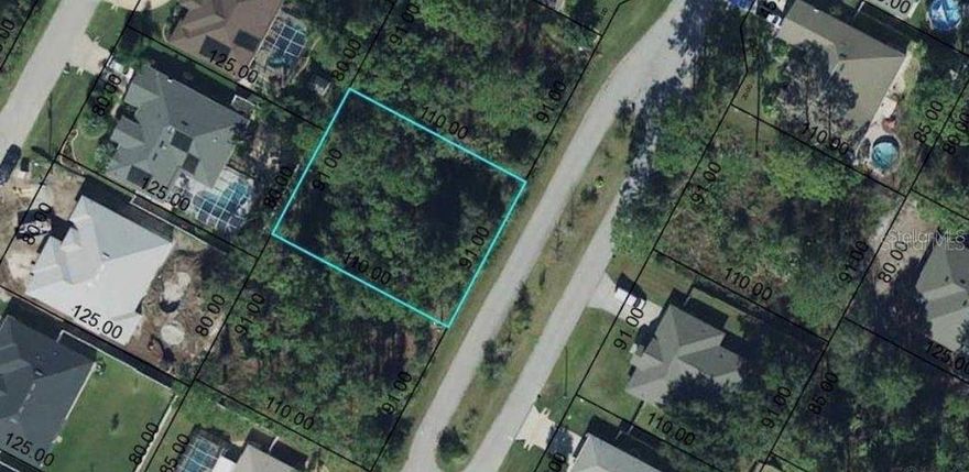Build your dream home in the L Sec (Belle Terre area) of Palm Coast. Located on a quiet residential street with convenient access to Belle Terre Parkway, shopping, dining, schools, and I-95. Zoned for single-family use and situated in Flood Zone X (low risk). Standard lot detention requirements apply as the City of Palm Coast. No HOA. Great opportunity to build now or invest for the future.