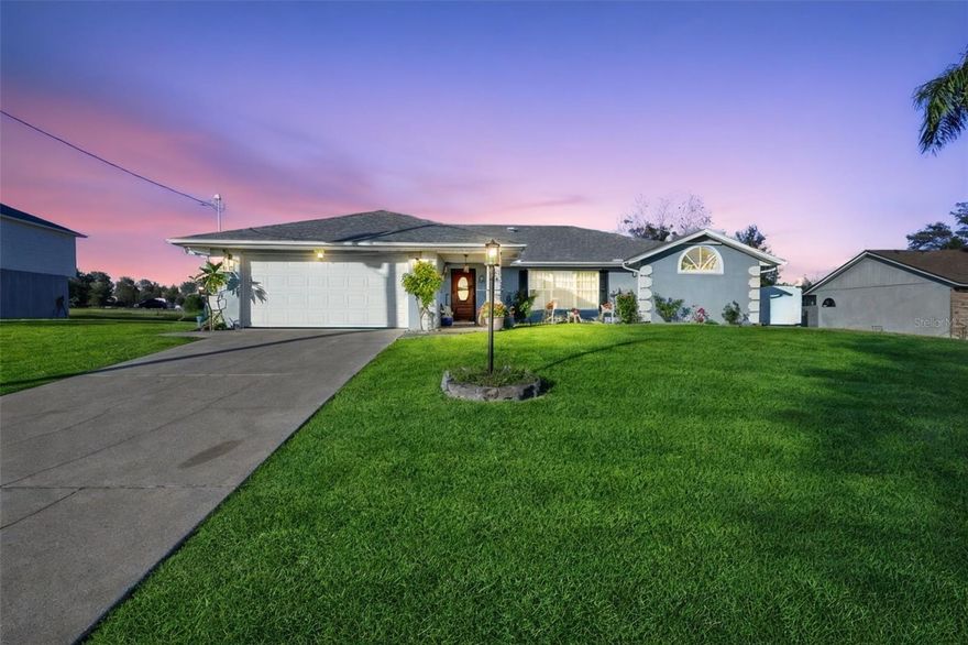 Welcome to this fully renovated split plan, 3-bedroom, 2-bath block home offering 1,854 square feet of beautifully updated living space. Situated  on a .24-acre lot, this home blends solid construction with modern upgrades throughout. NO HOA. 
Major improvements include full home renovations, a newer A/C (2021) and roof (2022), providing peace of mind for years to come. Inside, you’ll appreciate the updated kitchen and bathrooms, complemented by tile flooring throughout for a clean, cohesive, and low-maintenance finish. Nearly new appliances and upgraded finishes create a truly move-in-ready interior.
The home features a screened-in Florida room/porch off the back, extending the living space and offering the perfect spot to relax or entertain year-round. Outside, the vinyl-fenced backyard provides privacy and space, while the backyard cabana with an outdoor kitchen makes this home ideal for gatherings and Florida-style living. Irrigation system. Home is perfectly located between the sandy beaches and Orlando theme parks. Washer and Dryer DOES NOT CONVEY - Please see realtor remarks for other items that do not Convey.