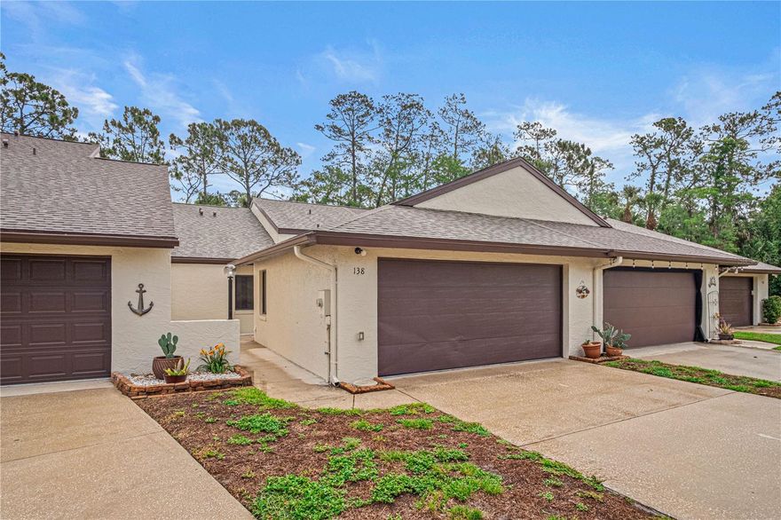 Move-in ready and loaded with upgrades! This beautifully updated 2-bedroom, 2-bath home features luxury flooring, a fully remodeled kitchen with high-end finishes, renovated bathrooms, and a spacious bonus Florida room perfect for entertaining.

Meticulously maintained, this home offers an open living and dining area with a stunning coquina stone wood-burning fireplace, plus doors leading to a private patio overlooking a peaceful wooded view. Both bedrooms include walk-in closets, and the home also features a 2-car garage.

Enjoy easy Florida living in a desirable community where the HOA covers lawn care, exterior painting, termite bond, internet, and basic cable. Conveniently located just minutes from Daytona International Speedway, One Daytona, shopping, dining, hospitals, colleges, and the Worlds Most Famous Beach, with Orlando and St. Augustine only about an hour away.

Schedule your private showing today! All information deemed reliable but not guaranteed. Measurements are approximate.
