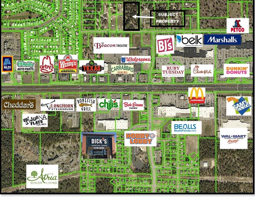 4.9 Potential Commercial Acres North of Shopping Centers which include New BJ's Club, Planet Fitness, Beacon Theatre, Texas Roadhouse, Carrabba's Grill, Marshalls, Sam's Club, Petco, Chic Filet, Olive Garden, Hobby Lobby, Bone Fish Grill, Super Walmart, Truist Bank, Ruby Tuesdays, Rooms to Go (Under Construction), Outback's (Coming), Etc........