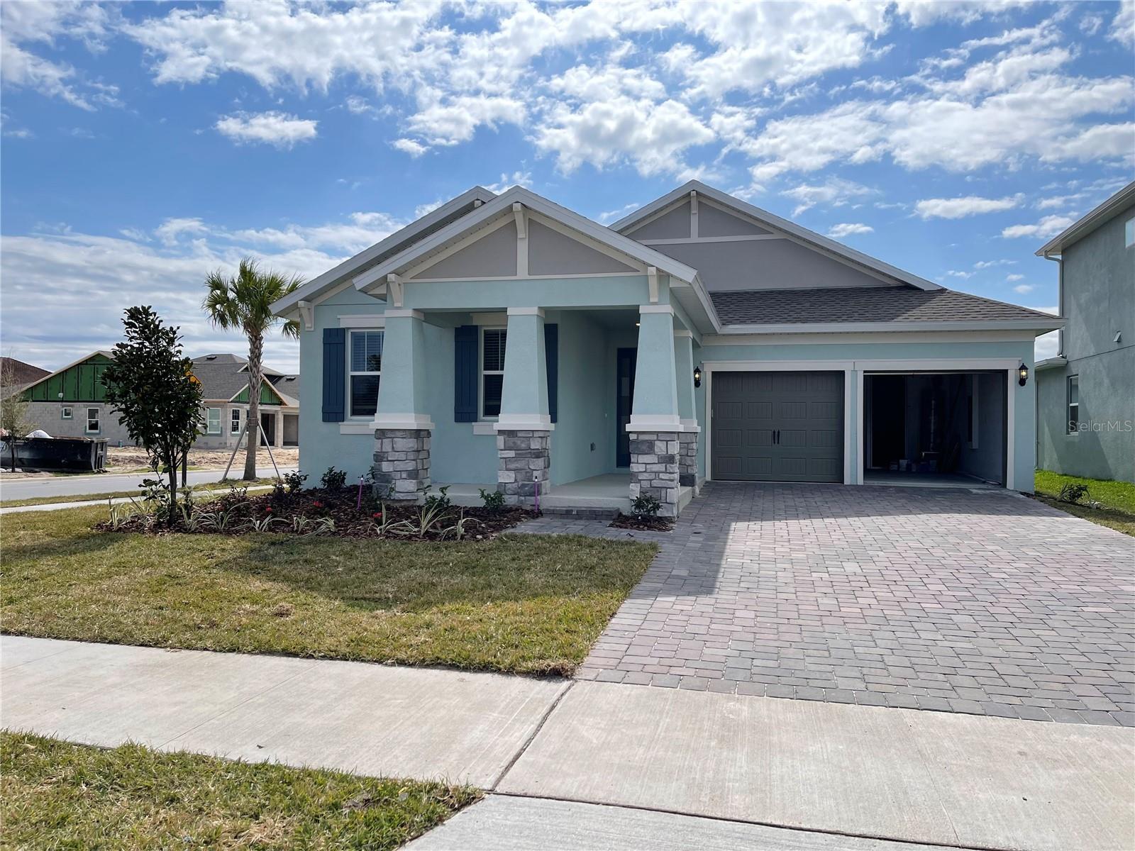 NEW HOME IS WAITING for you. Features 4 beds, 3 baths, the open floor plan which includes a fully-equipped kitchen with large pantry, Stunning center island overlooking the family room to provide a comfortable space perfect for entertaining your family. The gorgeous master suite includes a large walk-in closet, master bath with dual sinks, and a shower stall with comfortable sitting area for relaxing shower. Split plan has 3 guest bedrooms placed away from Master suite. The community has wonderful amenities such as a lakeside pool, playground, local garden, community park and much more to explore. Also, it is Minutes from Orlando International Airport, and Close to Lake Nona Medical City, Orlando International Airport, Excellent schools, shopping and dining areas. Schedule your private showing to become the FIRST resident!