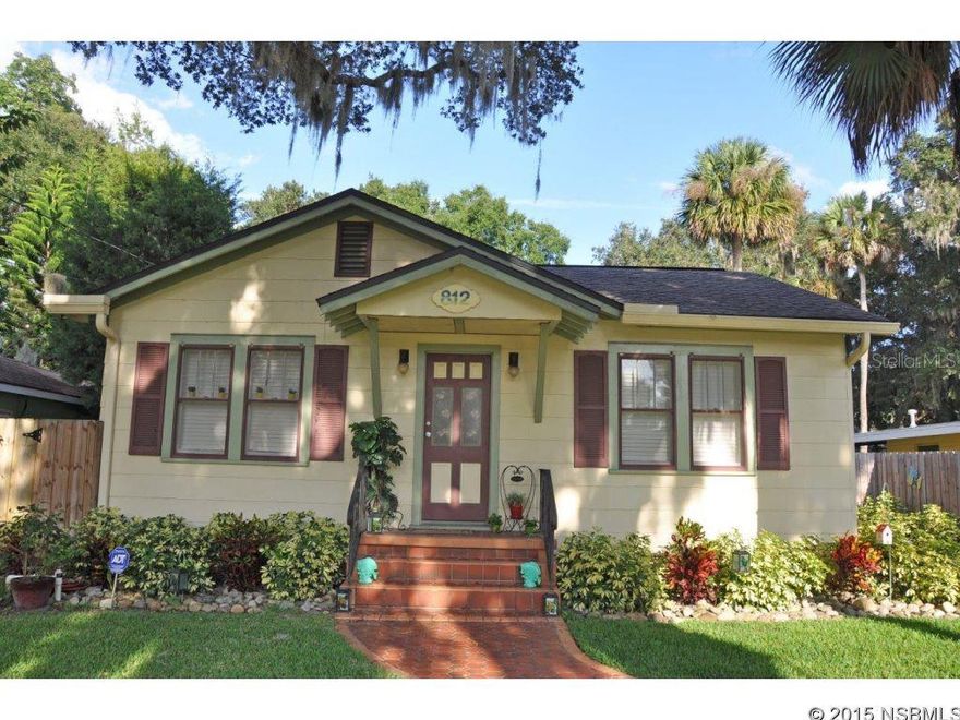 Renovated cottage between US#1 & River.  Wood floors & plantation shutters add to the ambience & charm.  Beautifully landscaped setting with stately Oak shading the front yard. Diningroom has Andersen casement windows that open to huge rear patio overlooking deep backyard.  Irrigation well & sprinkler system added in 2012 along with new garage door, opener & gutters.  Blown insulation throughout entire attic that has complete floor.   Private fenced yard (most, but not all of the fencing belongs to this property).  Water softener stays: Reverse Osmosis does not.   Plenty of room to build additional garage or shop space in rear. ;Water: City