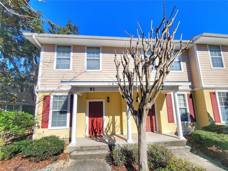 END UNIT 2 bed/2.5 bath condo in a GATED community near the University of Florida, UF Health Shands Hospital, and the UF Vet School! This two-story layout offers no neighbors above or below for added comfort. As a end unit, the home features an extra bay window area and additional windows that provide abundant natural light compared to interior units. The first floor offers tile flooring and a spacious living area. The kitchen features upgraded stainless steel appliances, modern cabinets, upgraded countertops, an elevated breakfast bar, and a pantry closet. A convenient half bath is also located downstairs. Enjoy a large back patio with an attached storage closet. Upstairs, both bedrooms feature wood-look tile flooring and attached bathrooms, and the primary bedroom includes 2 walk-in closets. With over 1,400 sq. ft., this condo is larger than most two-bedroom units in Gainesville. Community amenities include a pool and gated entrance, and bus routes to UF Campus, Shands, and shopping are conveniently located just outside the community. Rare opportunity to own a spacious end unit in a prime location near UF Campus and UF Health Shands Hospital!