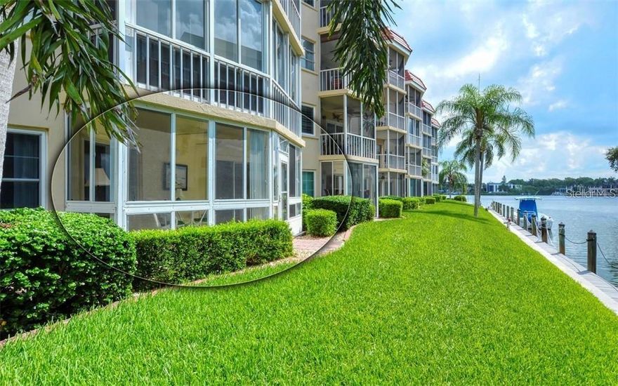 YOUR BOAT STEPS AWAY! Have your Private boat outside your home for under $1000.00 a year!! PARADISE AWAITS YOU!  FIRST FLOOR WALKOUT! ALL WALLS DOWN! MODERN NEW OPEN FLOOR PLAN WITH EXQUISTE FINISHES! Gorgeous Renovated Condo with a Canal FRONTAGE  Intracoastal Waterway View on Siesta Key.  THIS STUNNING CONDO WAS TOTALLY RENOVATED BEFORE THE STORM FROM THE WALLS OUT! ALL NEW PLUMBING AND NEW STACKS HAVE BEEN REPLACED! THE ELECTICAL AND PLUMBING EVEN UNDER THE FLOORS ARE BRAND NEW! DECORATED WITH DESIGNER STYLE FOR HERSELF! SOLD AS YOU SEE IT! Hurricane Impact Windows, including sliders in lanai! Tankless Hot Water Heater, never worry about water leakage or replacement, easy worry free hot water!All NEW Appliances! Work from home on your walk-out lanai or watch the deep water boats on the Intracoastal Waterway while sipping your coffee watching the sunrise. Incredible View of the Intracoastal Waterway, Beautiful two bedroom, two bath spacious first floor walk-out condo with lots of natural light. Completely remodeled and fully renovated in March 2023! One month minimum rental, Fifty-five+ community. Crescent Arms  BEACH access to Siesta Key Beach directly across the street, the Number One Beach in the Country! Heated Outdoor Pool and Spa, Sauna, Modern Clubhouse, Activities all Season, Patio Seating Area on the canal and our own Siesta Harbor Fishing Pier. Boat slips available by applying to the office. The trolley stop is at the entrance of the complex. Walk to restaurants and bars, easy on and off the key! You Deserve Paradise! Easy Carefree Living just move in stunning finishes, This is your Paradise!
