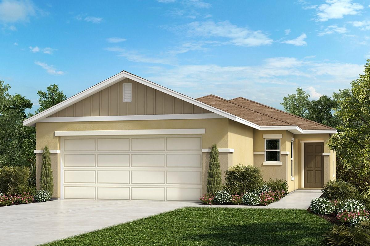 Under Construction. This charming, single-story home showcases an open floor plan with durable tile flooring and a great room that boasts volume ceilings. The stylish kitchen is equipped with 36-in. upper cabinets, granite countertops, an island, a Moen® faucet and Whirlpool® stainless steel appliances. The primary bedroom features a walk-in closet and connecting bath that offers a linen closet, dual-sink vanity and walk-in shower with tile surround. Enjoy the convenience of a dedicated laundry room. The covered back patio provides the ideal setting for outdoor entertaining and leisure.