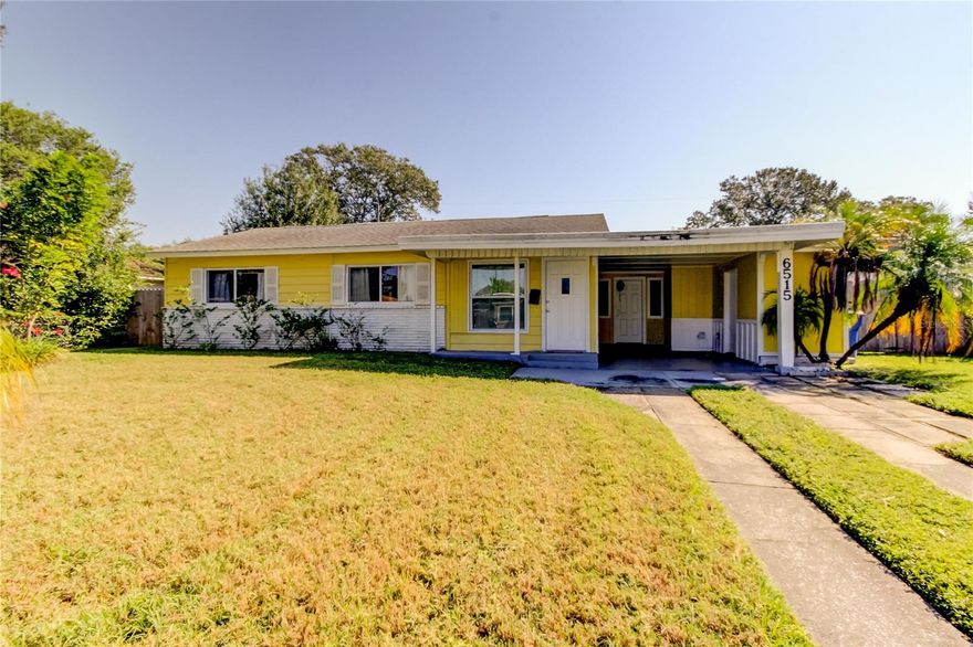 This 3 bedroom, 2 bathroom home with a carport and private fenced in yard is located in the Meadow Lawn neighborhood. The home features an open floorplan between the great room and kitchen with granite countertops and stainless steel appliances. Down the hall you will find two bedrooms and a bathroom with tub/shower combo. A split floorplan offers privacy for the primary bedroom which is located off the dining room/bonus room. A large utility room with a washer/dryer hookup leads to the covered screened in patio and fence in back yard. This home is available for move in on February 7th and is available now for showing with a 24 hour notice. There is a one time $125 Tenant Processing Fee due at move n along with rent.