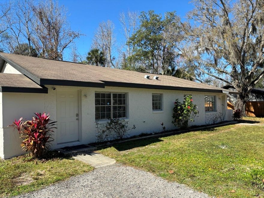 Rehab nearly complete! **Pictures reflect previously finished version of the home** Updated pictures coming soon! Taking applications now for this two bed, two full bath - clean - 1/2 duplex property. This home features solid block construction, ceramic tile throughout, ice cold central air, large inside utility, re-done kitchen, fresh paint, two car parking pad and more. This property is tucked away on a quiet street surrounded by thick forest with no back yard neighbors. Make an appointment to see this property today.