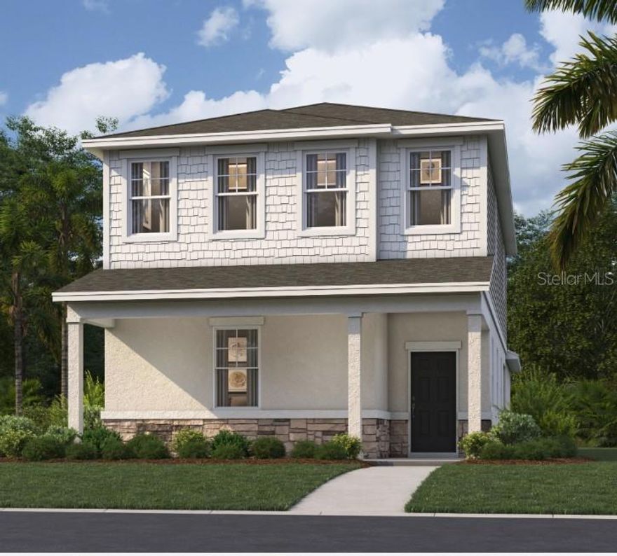 One or more photo(s) has been virtually staged. Under Construction. Stanley Martin builds new construction homes in the Brack Ranch community in St. Cloud, Florida. This neighborhood is ideally located midway between downtown Orlando and the beaches of Florida's east coast. You'll have the best of both worlds- the excitement of the city and the tranquility of the coast right at your fingertips. Downtown Orlando and its famous theme parks are just 25 miles away, and I-95 is only 35 miles away, making for an easy commute. With easy access to SR-417, SR-528, US-192, and Florida's Turnpike, your commute will be a breeze. Plus, with Orlando International Airport just a 15-minute drive away, travel is a breeze. It's not just about the surroundings: Brack Ranch is packed with amenities designed to enhance your lifestyle. Take a dip in the pool, relax in our clubhouse, or explore the many hiking trails.

This brand-new, two-level single-family cottage home spans an impressive 2,198 square feet, offering a perfect blend of modern design and functionality. As you step inside, you are greeted by a clever open-concept layout that seamlessly connects the spacious kitchen, dining area, and living room, making it ideal for both entertaining guests and enjoying quiet moments. The first floor also features a convenient guest room and a powder room, ensuring comfort for visitors. Upstairs, the primary suite awaits, boasting a spacious walk-in closet and a double vanity bath, providing a serene retreat at the end of the day. Two additional bedrooms and a flex room offer ample space, while a thoughtfully placed laundry room adds to the home's practicality. With energy-efficient features and a rear two-car garage, the Overton exemplifies low-maintenance living without sacrificing space or style.*Photos are from a similar home.