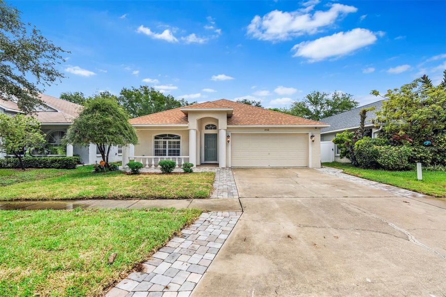 One or more photo(s) has been virtually staged. MOVE-IN READY HOME! The right place to call HOME, located in the sought out community of Lake Bella Vista. Well maintained, lovely 4 Bedrooms 2 Baths home. Spacious family room overlooking to the oversized enclosed Lanai and open Patio with pavers. Perfect for entertaining family and guests!. The Kitchen is a cook delight with with abundant counter space & cabinets.! Home additional features 2 car attached garage with electric opener. Air conditioning replaced a few years ago. This home comes with solar panels, pay next to nothing on electric bills. Home is also equiped with whole hose water filtration systen and a reverse osmosis system for drinking and cooking. Conveniently located near, shopping, restaurants, beaches, expressway and much more. "A" graded Schools!. A MUST SEE! Schedule your showing TODAY. property is also listed for sale and it may be leased with option to purchase. SOME PICTURES HAVE BEEN DIGITALLY ENHANCED.