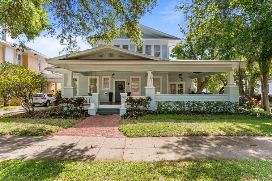 Under contract-accepting backup offers. BUYERS FINANCING FELL THROUGH! 
STUNNING HISTORIC HYDE PARK home situated on a private oversized corner lot. Just a few minutes walk to both Bayshore Boulevard & Hyde Park Village. Move in ready & thoughtfully updated & designed.
Timeless details such as a gracious 600+ sq ft front porch, shiplap ceilings, detailed crown & chair molding, original built in cabinetry & multiple fireplaces remind you of this home's rich history, while the 10 foot high ceilings, led ceiling lighting, metal roof, updated electrical. plumbing, bathrooms & eat in kitchen are ready to accommodate any growing family.  
A flexible floor plan consisting of 2929 sq ft in the main house with 5/3.5, living room, dining room & BONUS ROOM & a lovely 1122 sq ft carriage house 2/2, a full kitchen & living room perfect for a work from home space or out of town guests or income. This property has all the space & the flexibility for all your needs.