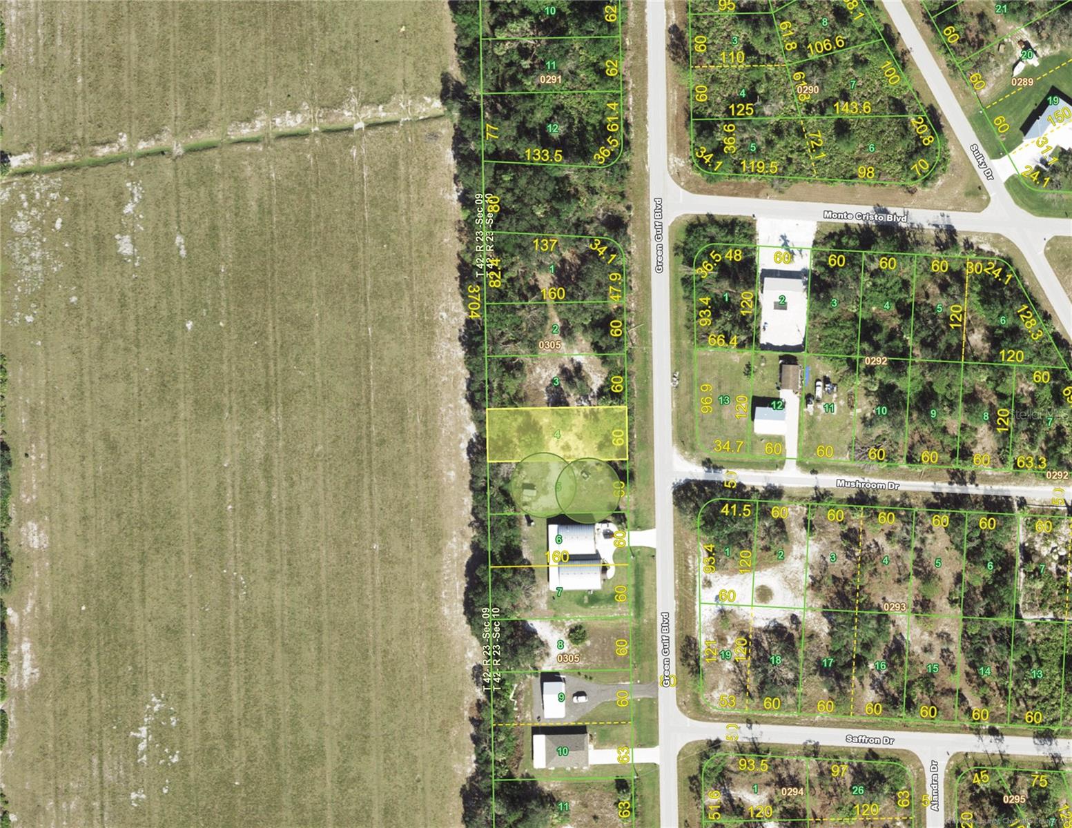 Two lots side by side for a total of 120x120 buildable lot. Buy now and build later.