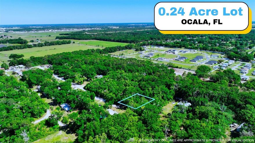 SELLER FINANCING AVAILABLE!
Vacant 0.24-acre parcel located in Southwest Ocala, just south of FL-40. The property offers potential for residential development or investment.

Zoned R1 for residential use with no HOA. Environmental survey available. Power lines are located across the street; buyer to verify utility access and connections.

Located near FL-40 with access to nearby retail, dining, medical facilities, and services. Within driving distance to the World Equestrian Center, Florida Aquatics Swimming & Training (FAST), and Ocala Logistics Park.

Buyer to verify zoning, land use, utilities, and building requirements with Marion County.