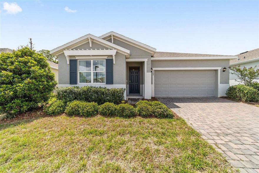 This meticulously maintained Clifton Model home, Located in the highly sought-after gated community of Ocala Preserve, just minutes from the renowned World Equestrian Center is priced to sell! Owner Motivated!! Welcome to this beautifully maintained 2-bedroom, 2-bath home with a versatile flex room (optional 3rd bedroom) in the desirable gated community of Ocala Preserve. Designed with a split-bedroom floor plan, this home offers both privacy and functionality—perfect for guests, a home office, or hobby space. The heart of the home is the open island kitchen, featuring granite countertops, stainless steel appliances, a walk-in pantry, and a spacious dining area, ideal for everyday living and entertaining. The oversized living room flows seamlessly to a screened-in lanai, creating the perfect indoor-outdoor retreat. This premium lot is away from all of the New Construction and near the back of the community, by the clubhouse featuring a FULLY FENCED in backyard! Smarthome system will convey, as well as Washer and Dryer and TV in the living room. Modern craftsmanship and pride of ownership shine throughout this move-in-ready home. Located in Ocala Preserve. The HOA fee covers lawn and landscape maintenance, high-speed fiber optics internet, and membership access to all community amenities. These include indoor and outdoor fitness areas, group fitness classes, 21 miles to dedicated walking and biking trails, bocce, tennis, pickleball, a fishing dock, kayaks, canoes, and a paddle board. Not to mention the stunning Resort Style pools, clubhouse, the 18-hole Tom Lehman designed golf course, Salted Brick Restaurant and day spa. NO AGE RESTRICTIONS! Don’t miss your opportunity—schedule your private showing today!
