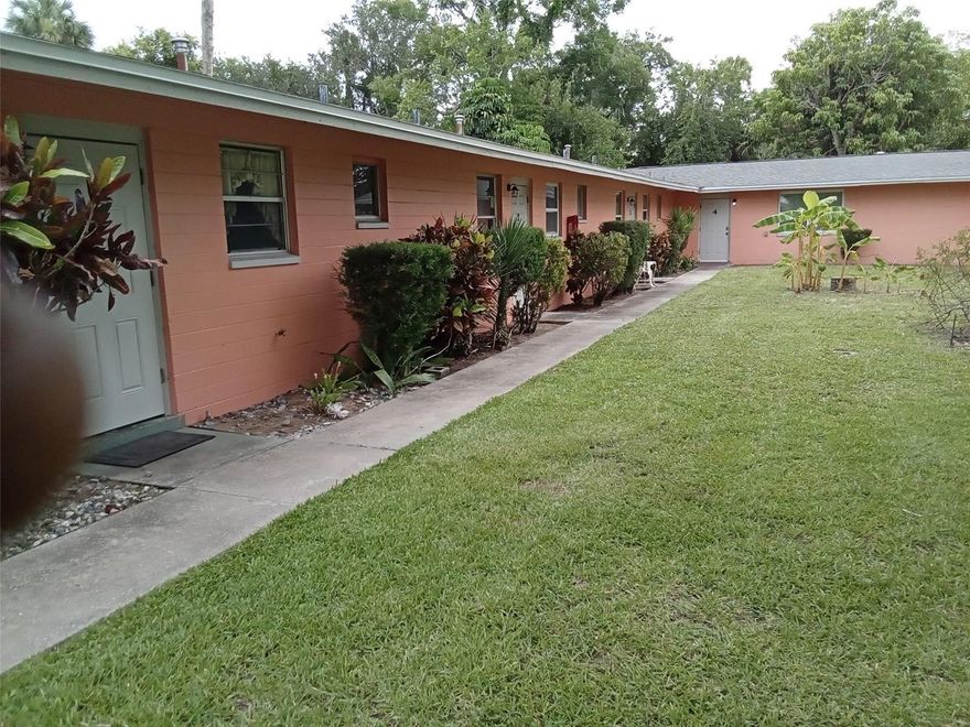 Motivated Seller. Discover a Prime Investment Opportunity in the Heart of Daytona Beach! The Quadraplex is located on more than a 1/2 of acre zoned for 8 units and land use up to 10 units with mature fruit trees. The potential for up to 37 entitled luxury residential apartment/condo units and up to 6000 square feet of commercial space.  The property is located across the street from Bethune-Cookman University's campus, 1/2 mile from downtown and the Halifax River, two miles from Daytona World's Most Famous Beach, and three miles from the Daytona International Speedway. Don't let this investment opportunity slip by before the ground breaking of the Midtown Town Center.