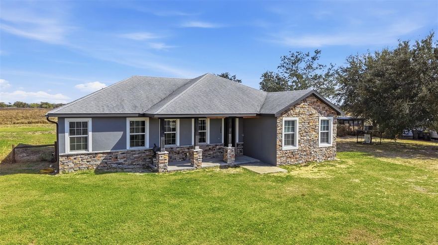7.27 Acres | 2021 Block Home | No HOA | Endless Potential

Welcome to your own slice of Old Florida charm. Nestled on 7.27 acres, this beautifully built 2021 masonry home offers the perfect blend of modern comfort and peaceful country living. This 4-bedroom, 2-bath property offers 1,800 sq ft of living space plus the durability. 
The expansive acreage provides endless possibilities — bring your animals, store equipment, add outbuildings, create a private compound, or simply enjoy the privacy and open Florida landscape.

Properties with this amount of usable land and a newer home rarely become available. Located within convenient distance to shopping, schools, and major highways while still offering the quiet feel of country living.