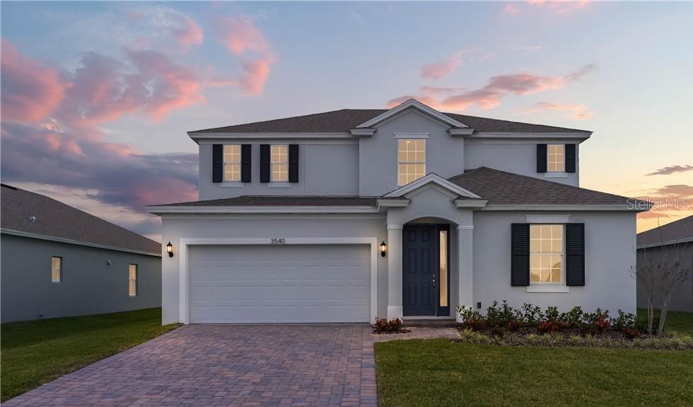 Under Construction. Welcome to this stunning Dream Finders Winston floorplan, located in the highly sought-after community of Willowbrook near a beautiful golf course in Winter Haven, FL. This spacious 5-bedroom, 3-bath home offers 2,531 square feet of living space and provides excellent curb appeal in its elevation.
Inside, you'll find gorgeous White cabinets complemented by sleek quartz countertops in the kitchen, creating a modern, bright atmosphere. Tile flooring runs throughout the wet and common areas, offering durability and easy maintenance. The open layout is perfect for family gatherings and entertaining guests.