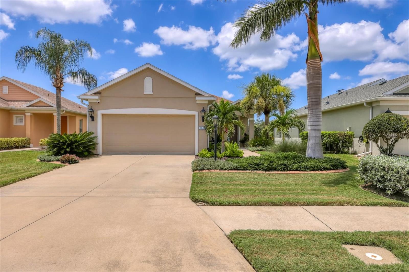 Welcome to River Sound, a picturesque, gated community in Bradenton known for its laid-back atmosphere and inviting Key West-style architecture. This immaculate 2-bedroom, 2-bath, extended 2-car garage home sits on a premium lakefront lot and offers serene water views from a newly extended and screened lanai, perfect for morning coffee or evening relaxation. Inside, you’ll find luxury vinyl plank flooring in bedrooms, and ceramic tile in the main living areas, along with a host of recent updates that make this home truly move-in ready. The kitchen is outfitted with newer high-end stainless-steel appliances and features a Kinetico K5 drinking water filtration system. Additional upgrades in the home include a brand-new walk-in shower in the owner’s suite, updated bathroom vanities, mirrors and light fixtures, new door hardware throughout, crown molding, built out closets in bedrooms, newer shelving in laundry room, a Nest thermostat, and fresh exterior paint with professional landscaping for unbeatable curb appeal. This home also caters to modern needs with an EV outlet in the garage for electric car charging, newer garage door and springs, built in garage storage cabinets, a fold down attic ladder, a new expansion tank on the water heater, and hurricane shutters for windows, adding peace of mind. River Sound offers an abundance of community amenities including a resort style heated pool and spa, nature trails, two dog parks, a playground, and fishing pier on the Braden River. The location is ideal- just minutes to beaches, shopping, dining, I-75, schools, hospitals, and a short drive to downtown Bradenton and Sarasota, and Sarasota Airport. This pristine, lovingly cared for home is a rare opportunity, every detail has been thoughtfully addressed! Simply bring your suitcase, and start enjoying the coveted Florida Lifestyle!