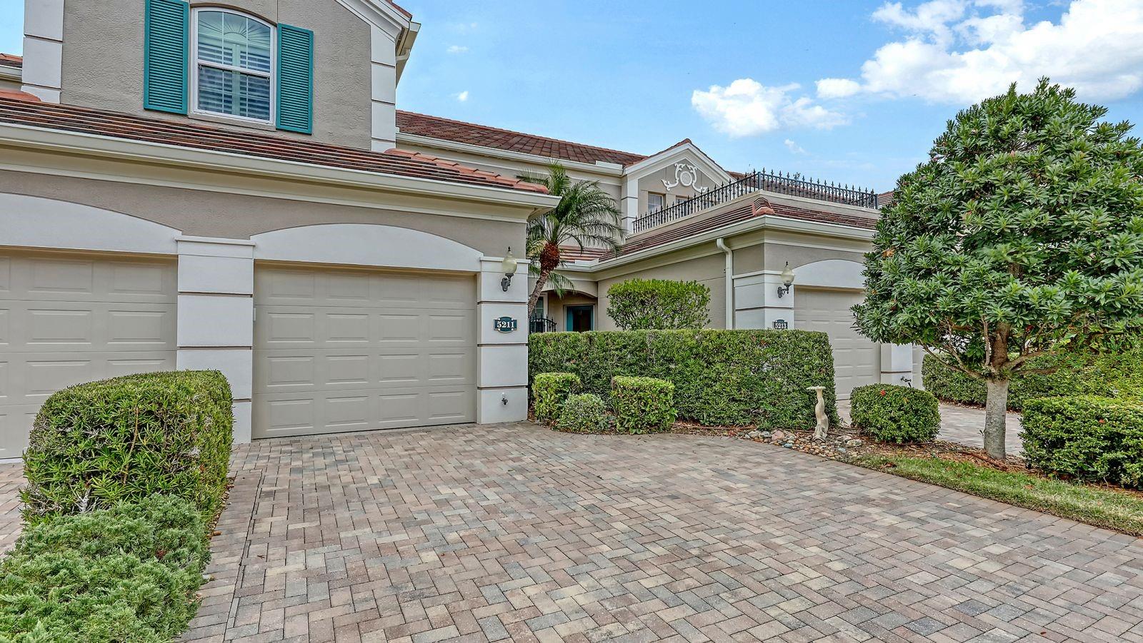 Rarely available ground floor end unit with water views in popular Botanica on Palmer Ranch. Enjoy the ultimate in maintenance free living in this 2 bedroom + den, 2 bath condo with attached 1 car garage. 3 yr. old AC, wood cabinets, granite counters, stainless appliances. New dishwasher & microwave in kitchen. Private screened lanai overlooking pond with fountain views. All exterior maintenance included. The roofs have been recently replaced. 1621 sq. ft. of living space, directly adjacent to one of the community pools. Included in quarterly fee is cable tv. water & sewer. Private boutique community of 168 residences. Clubhouse features: fitness center, catering room, library, conference room & 2 pools. Located in the heart of Palmer Ranch just minutes from shopping, Legacy Bike Trail & world famous Siesta Key Beach.