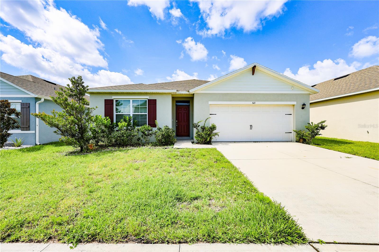 Welcome to your next chapter in this stunning 2022-built, 4-bedroom, 2-bathroom dream home nestled in one of St. Cloud’s most desirable communities—just 15 minutes from Lake Nona’s Medical City, VA Hospital, and top-rated schools.Step inside to an open and airy 1,846 sq ft floor plan where elegance meets comfort. The designer-inspired kitchen is the heart of the home.Sleek granite countertops.Premium stainless steel appliances.A spacious Kitchen island perfect for entertaining or casual dining.2 Spacious garage parking space make daily life much easier.
Newer home with such good amenities such as...Community amenities include:Club house, resort style swimming pool, modern fitness center, play Ground, and walking trail.Don't miss your chance to live in this like-new, move-in ready home in a fast-growing area that blends convenience, comfort, and community.