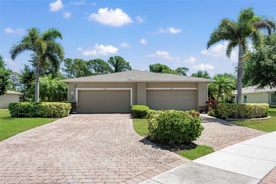 Discover the perfect blend of luxury, comfort, and ultimate peace of mind in this meticulously upgraded villa located within the serene, gated community of STILLWATER VILLAS with very low HOA Fees! Situated on a gorgeous LOT with peaceful views of mature trees and NO REAR NEIGHBORS, this home offers a level of privacy that is rare to find. Nestled in a designated "NO-SIREN ZONE" off Medical Blvd, you can enjoy undisturbed tranquility while remaining incredibly close to top-tier healthcare and the Englewood Community Hospital.
The curb appeal is immediate, with lush, palm-lined landscaping and a welcoming driveway. Inside, the home is a carpet-free sanctuary finished with HIGH-END TILE FLOORING throughout. The heart of the residence is a chef-inspired kitchen that showcases GRANITE COUNTERTOPS, warm wood cabinetry, a decorative tile backsplash, and stainless steel appliances. A raised breakfast bar serves as a natural focal point, perfect for entertaining friends or enjoying a casual morning coffee.
Functionality meets sophistication with a spacious OPEN-CONCEPT FLOOR PLAN featuring a SPLIT-BEDROOM LAYOUT for maximum guest privacy. The primary suite serves as a true retreat, complete with DUAL WALK-IN CLOSETS and a spacious walk-in shower. In addition to two full bedrooms, a versatile BEDROOM-SIZED DEN provides the perfect space for a home office, hobby room, or library. The living experience extends seamlessly outdoors to an EXTENDED SCREENED LANAI featuring beautiful pavers—the ideal setting for sunset relaxation.
Life in Stillwater is designed for effortless, maintenance-free enjoyment. The community features a HEATED POOL, spa, clubhouse, and a picturesque fishing lake just steps from your front door. For added security, the villa comes fully equipped with HURRICANE SHUTTERS, and the exterior maintenance is handled entirely by the association, allowing you to live a truly carefree lifestyle.
This unbeatable location puts you less than three miles from the pristine beaches of the Gulf and within easy reach of the YMCA, the vibrant dining scene of HISTORIC DEARBORN STREET, and the modern conveniences of Venice and Wellen Park. This villa is truly move-in ready and waiting for its next owner to start enjoying the best of the Florida lifestyle!