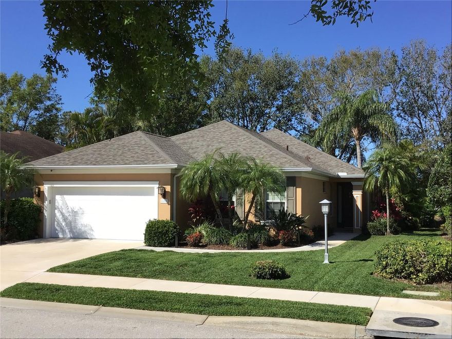 UPDATE: SELLERS ARE OFFERING ONE YEAR OF CDD AND HOA FEES WITH AN ACCEPTABLE PURCHASE PRICE! Nestled within the Key West-inspired Harborage on Braden River community, this immaculate 2-bedroom, den, and 2-bath home offers a truly exceptional living experience. The owners added foam insulation to the concrete block pre-drywall, making this home incredibly energy-efficient. Things to notice: There is a buried propane tank that provides gas to the range one of the few homes in the community that is "Cooking with Gas"- Plumbing fixtures are Grohe and kitchen cabinet drawers have dividers and roll-out drawers!  Over the years, the owners have thoughtfully and consistently updated the home, which becomes evident as you approach the inviting entryway. Inside, the gathering room boasts volume ceilings, creating an open and spacious feel beyond its square footage. Every inch of this home has been meticulously designed, offering a fresh, polished, and comfortable living environment both inside and out. The redesigned primary bath reimagines space to create an expanded primary closet—rumored to be the largest in the community! Step outside to a private tropical oasis that captures the essence of a dream lifestyle. The garage is fully insulated and includes a mini split for heating and cooling, making it an ideal workspace for hobbyists or crafters. The Harborage community is rich with amenities, including a heated pool, spa, fitness center, and scenic walking trails. The marina offers boat dock slips with lifts, unmetered power, fresh water, and dockside storage, typically available on a first-come, first-served basis—though rumor has it, there are three lifts currently available for rent. Conveniently located just off RT 70, this hidden paradise awaits behind the gates.