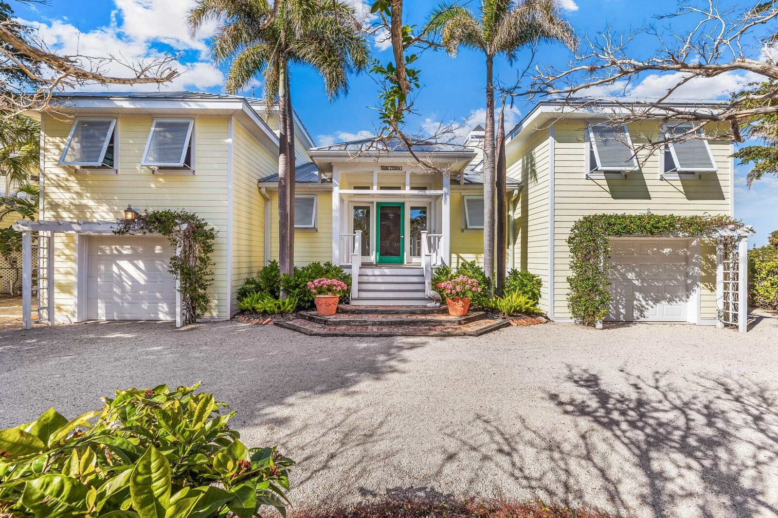 Welcome to your dream waterfront retreat in beautiful Boca Grande. 257 Waterways Avenue is one of sixteen properties located on the Waterways Basin, providing long water views and added privacy. This a rare opportunity to own a boater's paradise so close to the village.
The thoughtfully designed 3,202 square-foot residence features four bedrooms, including three private suites, plus a dedicated office or den. The interior showcases elegant vaulted ceilings, built in cabinetry and pine flooring throughout the majority of the residence. Impact glass windows and doors provide peace of mind during storm season.
Outdoor living reaches new heights with a heated pool and spa surrounded by a distinctive Chicago brick deck. The sunroom, wrapped in windows, provides the perfect spot to watch the marine life play in the basin. Built with quality in mind, the home boasts durable Hardi Plank siding and a raised seam metal roof, complemented by classic Bermuda shutters.
For boating enthusiasts, the private dock with two 6,000-pound lifts offers quick access to Charlotte Harbor and the Gulf of Mexico. The house also features a thoughtfully designed air-conditioned tackle room and additional storage space. The mature landscaping creates a lush, tropical backdrop for this waterfront haven.
Whether you're `entertaining in the spacious interior, relaxing by the pool, or watching the manatees and dolphins from your dock, this home delivers the quintessential Florida lifestyle you've been dreaming of. Don't miss the opportunity to make this coastal gem your own piece of paradise.