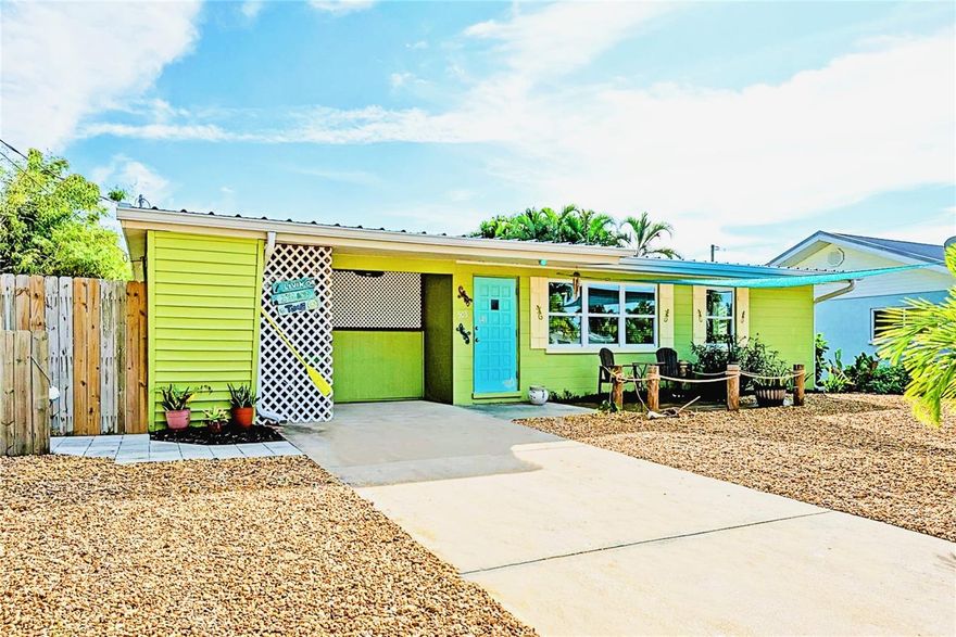 One or more photo(s) has been virtually staged. Reduced, ACT FAST! Three-bedroom Anna Maria Island beach home, 300 steps to the island's world class beaches! This Holmes Beach retreat, located on Anna Maria Island, is ready and waiting for you! Discover this fully updated, bright and airy split plan, three-bedroom home spanning over 1,100 square feet, thoughtfully designed with open living space combining the kitchen and living room areas. Located on a quiet cul-de-sac, this home sits right in the Island’s sweet spot between the Cortez and Manatee Bridges, providing easy access on and off the island. You’re just a short walk or golf cart ride away from white sandy beaches, restaurants, shops, and a convenient free trolley stop. You will see all properties were not created equal as you step into your own tropical, completely private backyard oasis complete with screened in lanai, wet bar and highly sought after southern exposure. Bask in the sun, don't sit in the cold shadows with a subpar exposure. Enjoy a beautiful, heated saltwater pool equipped with sprayers, fountains, and a sun platform for ultimate relaxation. A multilevel waterfall pond adds to the tranquil atmosphere, featuring a charming bridge that leads you over the pond directly to the gorgeous pool area. The expansive 9,000-square-foot lot is enhanced by landscaping stones, providing ease of maintenance. The home features a metal roof and impact windows for peace of mind. It boasts 2025 appliances, including a washer and dryer, along with all-new cabinetry and quartz countertops in both the kitchen and master bath. Fresh paint and 5-inch base molding through-out complete the modern look and feel. This property is offered turnkey furnished and is rental ready for monthly stays. RV and boat parking allowed! There is nothing to do here but relax and enjoy your surroundings: take a dip in the pool, stroll to the beach, indulge in the varied dining options this island has to offer, from tiki bars to fine dining. Enjoy the manatees and dolphins playing in the canal across the street and parrots flying overhead! Immerse yourself in all the serenity and joys this beautiful island has to offer. Whether you’re seeking relaxation or adventure, this home provides the perfect base for enjoying Anna Maria Island’s unique charm and vibrant lifestyle. All NEW in 2025, Washer, Dryer, Refrigerator, Range, Dishwasher, Microwave, High Velocity Range Hood, Pool Heater, Pool Pump, Water Heater, Kitchen Cabinets and Quartz Countertops, Master Bath Cabinets and Quartz Countertop, Guest Bathroom with New Vanity and Top, All Furniture and Bedding. Impact Windows installed 2021 and 2022, Metal Roof installed 2018.