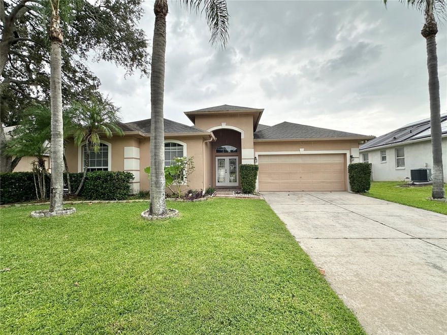 4/2, Single Family Pool Home, 2 Car Garage, Living Room, Dining Room, Family Room, Eat-In Kitchen, Kitchen with Breakfast Bar and Appliances Included: Stove, Refrigerator, Dishwasher, and Microwave, Wood Laminate & TIle Throughout Home, Split Floorplan, Inside Utility Room with Washer & Dryer Included, Screened Patio & Pool, Fenced Backyard, Pool Care Included, No Pets, No Smoking, Year Built: 1998/ 2094 Sqft.