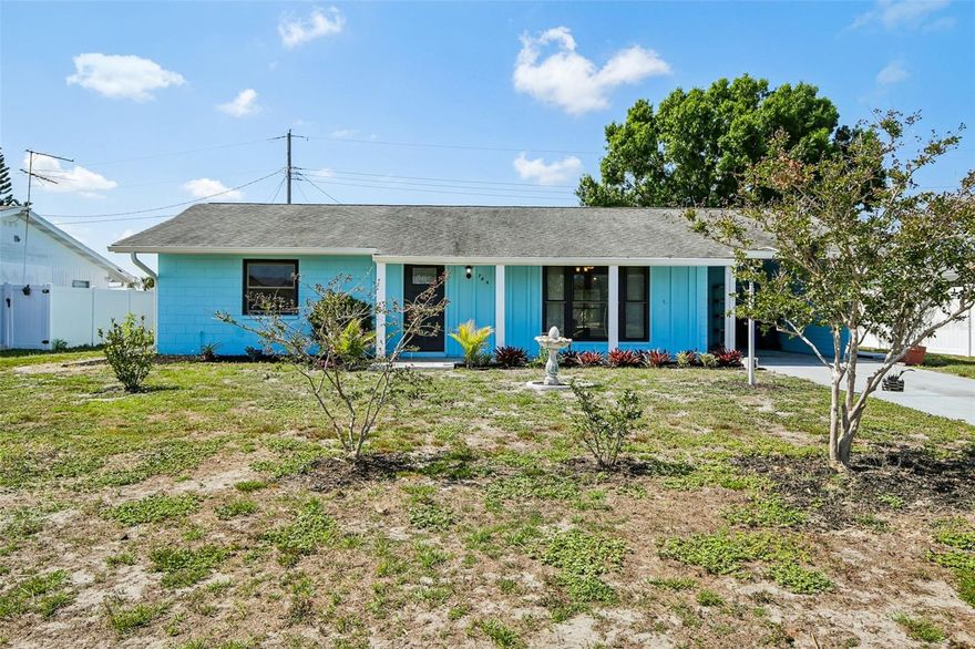 Discover the perfect blend of comfort and modern style in this charming 2-bedroom, 1-bathroom home—with NO HOA! Step inside to find stunning dark wood-look vinyl flooring throughout the entire home, creating a warm and seamless aesthetic. The heart of the home is a beautifully updated kitchen featuring rich wood cabinets, modern countertops, a custom backsplash, and stainless steel appliances. Both bedrooms are generously sized, and the bathroom has been thoughtfully updated with custom tile work. Enjoy outdoor living year-round with a relaxing covered front porch, a spacious Florida room, and an additional covered back porch. Best of all, the solar panels will be paid off at closing, offering significant energy savings for the new owner!
You’ll love Sun City Center with its amazing facilities, pools, and clubs just waiting for you to enjoy. Nestled between Sarasota and Tampa, this location offers a convenient ride to airports, great shopping, dining, and professional entertainment. With easy access to award-winning, sandy beaches, this home provides the best of all worlds without the stress of big city life. Leave it all behind and enjoy your new life here in one of Florida’s most affordable 55-and-better communities!