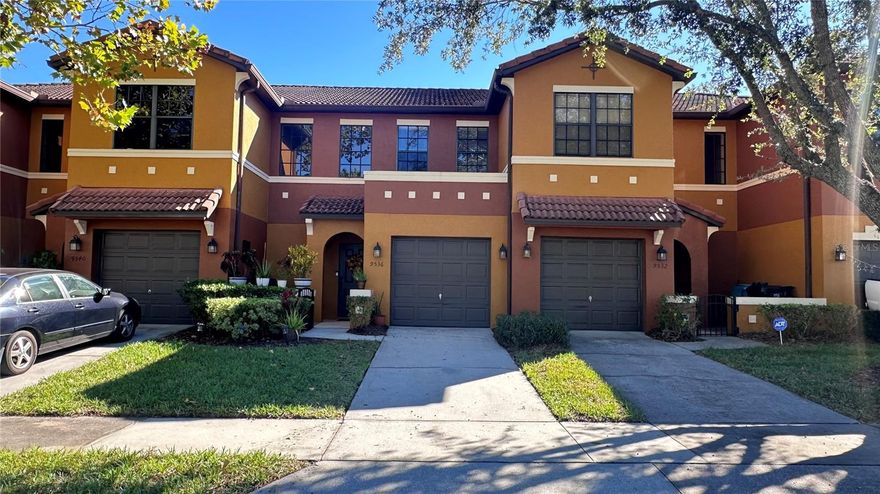 This well-maintained Townhome in GATED community of TIVOLI GARDENS, boasts high Foyer ceilings at the entrance, leading to a 2-bedroom, 2.5-bathroom layout. The OPEN LIVING & DINING AREA offers a view of the backyard, Kitchen with 42-INCH WOOD CABINETS, UPDATED STAINLESS STEEL APPLIANCES. Both the Primary Master and Secondary Bedrooms feature full ensuite Bathrooms, Additional features include a SCREENED-IN PATIO, NO REAR NEIGHBORS, Freshly Painted with neutral paint color. Low HOA cover exterior maintenance, lawn care, roof maintenance & replacement, gated entry, community pool, playground, and basketball court access. It’s conveniently located near major highways, shopping centers, and top-rated schools, with easy access to Lake Nona, Orlando International Airport, and downtown Orlando area. Don't miss out on the opportunity to purchase this townhome and be in the heart of East Orlando!