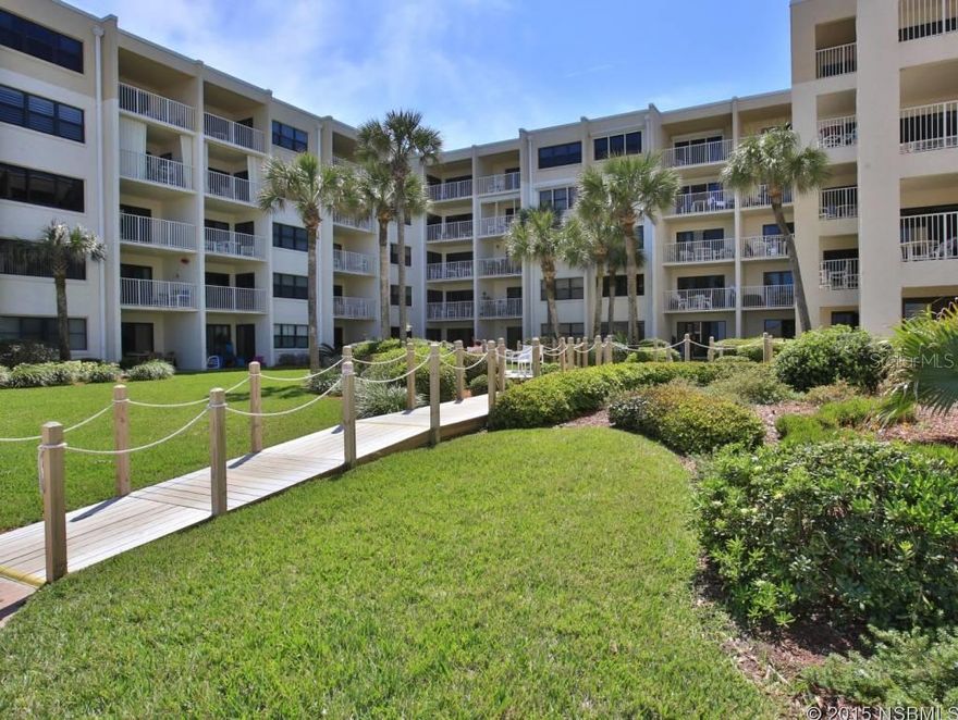 NO DRIVE BEACH 2 BED/2 BATH OCEAN FRONT CONDO. Penthouse location. Completely furnished this is the perfect beach retreat. Updated A/C and Air Handler 2014 *A/C is wifi enabled so you can control from outside of the condo.  Hot Water Tank 2014.  Kitchen updated with full size side by side fridge and freezer with ice maker and filtered water dispenser.  Beautiful ocean views from both the master and guest bedrooms. There is tile throughout, a tranquil coastal theme reflecting the soft, pastel tones of the water, sand and sky. Safety railing and wind-rated sliders. Located across the street from restaurants, shops and supermarket. Strong rental potential. ;Water: City