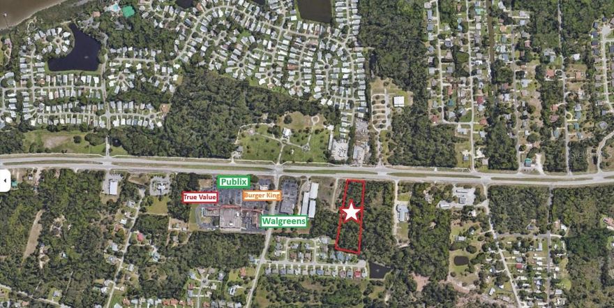 GREAT US HWY 1/RIDGEWOOD AVE FRONTAGE PROPERTY WITH LOTS OF POTENTIAL. THIS PROPERTY IS CLOSE TO: WALGREENS, PUBLIX, DOLLAR GENERAL, WINN DIXIE, DUNKIN DONUTS, TACO BELL ALDI'S AND MUCH MORE. IN AN AREA OF RAPID GROWTH WITH HUNDRES OF NEW HOMES SCHEDULED TO BE BUILT. THIS IS A PERFECT PLACE FOR A THRIVING BUSINESS OR PLENTY OF ROOM TO BUILD A RESIDENCE IN THE BACK. THIS WOULD ALSO BE A GOOD MIX USE PROPERTY FOR APARTMENTS, OR SMALL HOMES. FRONT IS ZONED COMMERCIAL BACK ACREAGE IS ZONED RESIDENTIAL. PROPERTY LOCATED IN VOLUSIA COUNTY AND CAN BE ANNEXED INTO THE CITY OF EDGEWATER. CITY WATER AND SEWER AVAILABLE.