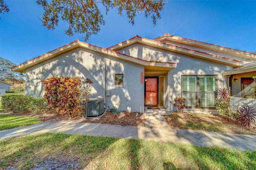 PRICED TO SELL! Welcome to this move-in ready, worry free, NON-EVACUATION/NON-FLOOD ZONE 2 bedroom/2 bathroom corner unit villa located in the meticulously maintained & centrally located 55+ community in Clearwater FL. ROOF 2020, IMPACT WINDOWS AND DOORS, HVAC 2016, UPDATED ELECTRICAL PANEL, LUXURY VINYL FLOORING. This home has been recently remodeled and boasts a split floor plan with vaulted ceilings which creates an open and spacious feel. Both bedrooms are generously sized and the primary bedroom features an en-suite bathroom and walk-in closets for added convenience. The kitchen has been fully remodeled and is an open concept connecting the main living areas. The layout lends itself to a wonderful space for entertaining guests. An additional highlight of this property are the two covered and screened patios that provide a great space for fresh air and relaxation. The Villas of Lake Arbor is a pet friendly community and a short drive to award winning beaches, shopping, restaurants, and the Tampa International Airport. Welcome to your very own slice of paradise in the Sunshine State! *** All Information Is Deemed Accurate** Buyer Must Verify**