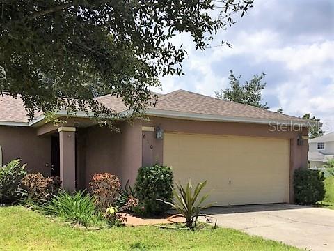 One story home with three bedrooms, two bathrooms, and two car garage available for new tenants immediately in Poinciana. Home features a island kitchen that opens to the family room with a breakfast bar. Family room offers a wood laminate floor, Separate adjacent tiled living and dining areas. All bedrooms are carpeted with ceiling fans. Master suite includes an attached bathroom with garden tub and separate shower stall. Hall bath offers tub/shower combo. Inside laundry room with washer and dryer hooks up. Located nearby to schools and shops in Poinciana. Tenant responsible for landscaping and all utilities, including the cost of community Spectrum cable and internet at $57.87 a month, which will be due with monthly rent payment. Pet allowed with owner approval and non-refundable pet fee; must provide photo with application, no aggressive breeds permitted. ** See realtor remarks for application instructions. HOA Fees, rules and regulations, home square footage, and lot sizes should be independently verified. Tenants are solely responsible for the cost of obtaining gate passes, amenity passes, and mailbox keys.