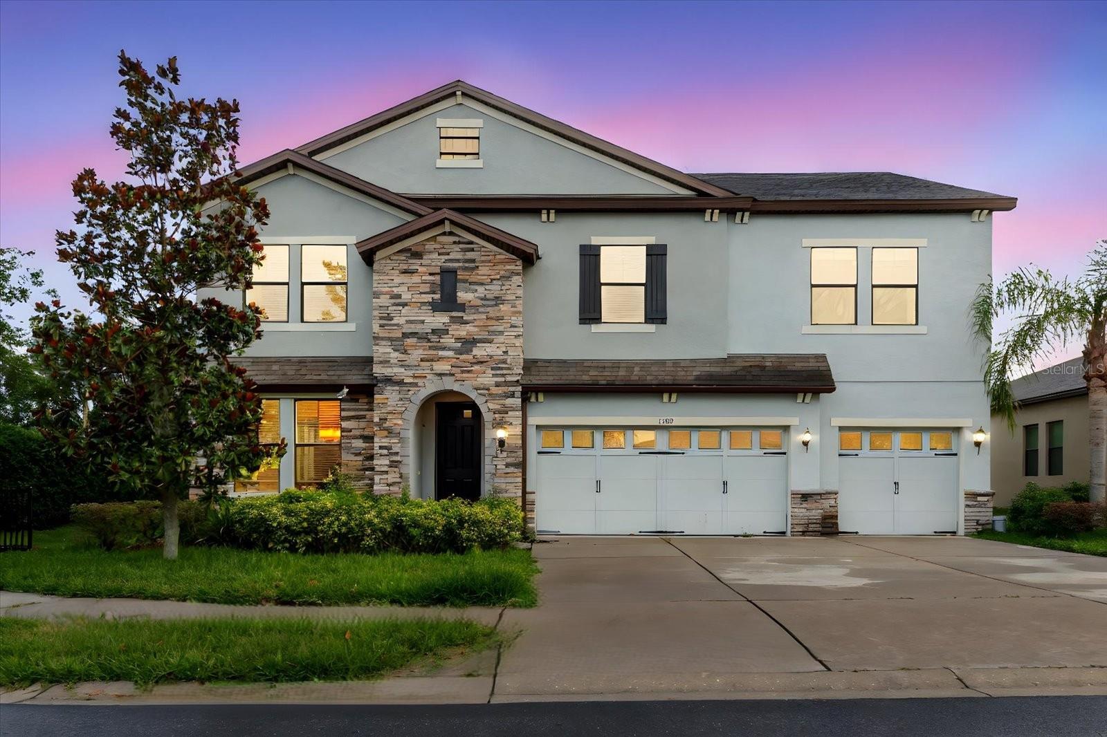 One or more photo(s) has been virtually staged. Don't miss this incredible opportunity to rent this beautifully maintained 2016-built home in a private, gated community of just 29 homes offering peace, privacy, and NO Flood ZONE!! Located in a prime central area, you're only 5–10 minutes from top schools, universities, shopping centers, hospitals, and major attractions—everything you need is just around the corner! This spacious two-story residence boasts 4 bedrooms + a downstairs office (easily used as a 5th bedroom), 3.5 bathrooms, and a 3-car garage, with 3440 sq ft of living space and 4153 sq ft under roof. The open-concept design features soaring ceilings, expansive living and dining areas, and abundant natural light—ideal for entertaining or relaxing with family. Perfect for nature lovers and boating enthusiasts, the home is not in a flood zone yet close to Lake Parker, offering two serene water views, nearby parks, boat ramps, and scenic picnic spots. Enjoy birdwatching from your window and the peaceful beauty of the outdoors right at home. Freshly painted and move-in ready—schedule your private tour today before this gem is gone! Home is for RENT and for SALE!