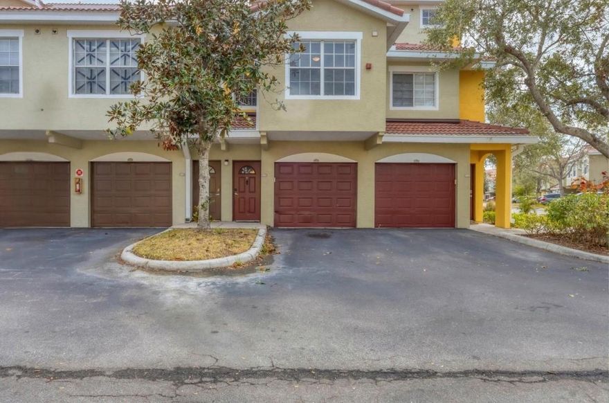 Move-In Ready in Las Palmas! This stylish 3BR/3BA townhome-style condo with attached garage offers a new roof (2024), brand new carpet on the stairs, a new garbage disposal, and newer kitchen appliances. The open living/dining area flows to a screened balcony with tranquil pool and pond views, while the kitchen features granite counters, wood cabinetry, breakfast bar, and pantry.

Upstairs, two spacious suites each have private baths and walk-in closets, plus laundry right where you need it. Enjoy resort-style amenities—two heated pools, spa, fitness center with sauna, tennis, clubhouse, dog park, playground, and RV/boat storage. Just steps to Benderson Park, two miles to UTC shopping/dining, and minutes to I-75 and award-winning beaches. Perfect for full-time living, a seasonal escape, or investment.