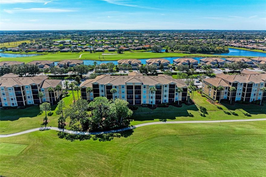 PERFECT LOCATION, GOLF DEEDED, NEWER A/C, TURNKEY AND FURNISHED…. This property has it ALL. Experience refined Florida living with this highly sought-after Colonnade Model—the largest condo design in River Strand Golf & Country Club. Perfectly situated on the second floor, this end-unit residence showcases sweeping panoramic views of the golf course and lake, creating a picture-perfect backdrop for everyday living. Offered turnkey, fully furnished, and move-in ready, the home features a spacious split-bedroom floor plan with 2 bedrooms, 2 bathrooms, and a versatile flex room with a sleeper sofa, ideal as a third bedroom, office, or retreat. The gourmet kitchen boasts BEAUTIFUL cabinetry, granite countertops , stainless steel appliances, and a breakfast bar that flows seamlessly into the open living and dining areas, while a private screened lanai overlooks the 6th hole on the Estuary Course. Elegant upgrades include custom crown molding, designer finishes, and a generously sized storage unit, complemented by a newer HVAC system (2023) for year-round comfort and efficiency. Ownership at River Strand provides access to world-class amenities, including 27 holes of championship golf designed by Andrew Green, two resort-style pools plus six satellite pools, a grand clubhouse with a full-service restaurant, grill room, and tiki bar, two modern fitness centers, 9 tennis courts, 8 pickleball courts, and a year-round calendar of social and fitness activities. Ideally located just minutes from I-75, Costco, shopping, dining, and Florida’s award-winning Gulf Coast beaches, this residence perfectly combines luxury, convenience, and recreation within one of the region’s most desirable communities.