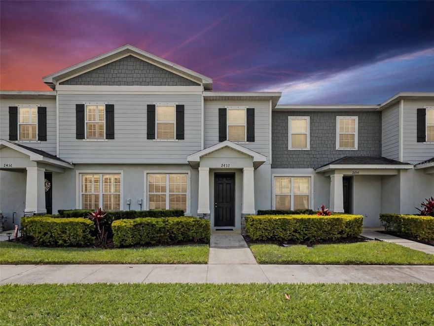 One or more photo(s) has been virtually staged. If you’ve been holding out for a townhome that checks all the boxes—this is it.

Tucked on a quiet street just steps from Asturia’s incredible amenities, this 3-bedroom, 2.5-bath home offers the perfect blend of comfort, style, and convenience.

Step inside and you’re welcomed by a bright, open layout that’s ideal for everyday living or entertaining guests. The kitchen delivers both form and function with granite countertops, a gas range, stainless steel appliances, and a large center island that anchors the space and keeps you connected while you cook. The living and dining areas flow seamlessly together, creating a great everyday hub.

Just beyond the main living area is your own private, fenced-in courtyard—perfect for grilling, unwinding after work, or sipping your morning coffee in peace. The 2-car garage, rare for a townhome, sits just on the other side and offers easy access and extra storage.

Upstairs, you’ll find a spacious primary suite with a walk-in closet and private bath featuring dual sinks and a walk-in shower. Two additional bedrooms share a full bath, and the upstairs laundry room adds everyday convenience right where you need it.

What truly makes this one stand out is not just the home—it’s the lifestyle that comes with it. You’re just a short stroll from Asturia’s resort-style pool, clubhouse, fitness center, playground, dog park, and scenic trails. Zoned for top-rated schools and located just off the Veterans Expressway with shopping and dining nearby, this one delivers on all fronts.

Come see it for yourself—you won’t want to leave.