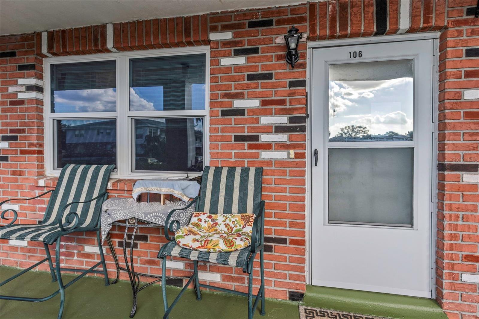 Enjoy Florida lifestyle living in this 55+ community 1/1 first floor condo. Fully furnished and move-in ready. Just bring your toothbrush. It features newer kitchen, flooring, Impact windows and doors for peace of mind. Cozy up to the decorative fireplace or step through the back sliders to a stunning community pool view. Outside, take advantage of the pretty courtyard, clubhouse, shuffleboard and amenities in this vibrant community. Centrally located to everything, nearby gorgeous Florida beaches and parks. Close to downtown New Port Richey for local events, festivals, great restaurants and shopping.