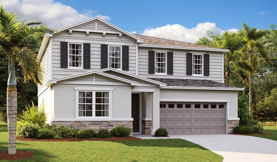 Under Construction. The Ammolite plan offers spacious living areas. On the main floor, an open layout showcases a great room, a dining area, and a kitchen with a center island. A downstairs in-law suite that includes a private bedroom, a living room, and a bathroom. Upstairs, the primary suite includes a large walk-in closet and a private bath. You'll love the convenience of the second-floor laundry room. With a 3-car garage complete the home., Interior finishes include 42 " White Kitchen cabinets/Stainless Steel Appliances/Tile Flooring in all common areas/ Quartz Countertops in kitchen. * SAMPLE PHOTOS Actual homes as constructed may not contain the features and layouts depicted and may vary from image(s).