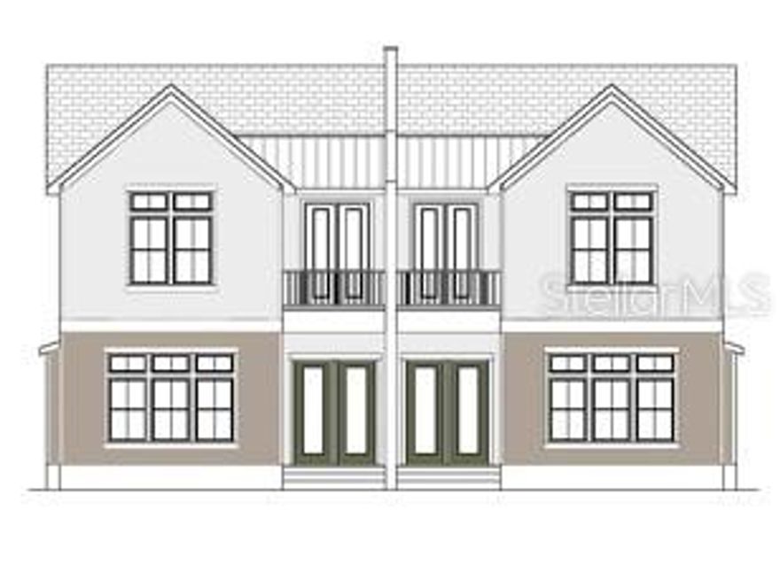 Under Construction. Experience the perfect blend of timeless design and modern functionality in this stunning 4-bedroom, 3.5-bath neotraditional attached townhome offering 2,734 square feet of thoughtfully designed living space. Ideal for today’s modern family, this home features a rare double primary suite layout with a spacious owner’s retreat on the main level and a full secondary suite upstairs—perfect for multigenerational living or an elevated guest experience.

Designed with flexibility in mind, the home includes a dedicated flex office space and the convenience of two laundry rooms, creating ease for everyday living. Interior finishes shine with wood flooring throughout the main living areas.
The exterior showcases a beautiful combination of board-and-batten and wide Hardie lap siding, accented by a welcoming front porch and covered balcony, blending classic charm with contemporary appeal. Built with a staggered stud structural wall system, this duplex offers enhanced sound insulation for maximum privacy.

Step into the private courtyard, pre-plumbed for a sink and equipped with a gas connection—ready for your custom outdoor kitchen. Inside, enjoy premium upgrades including Icyene attic and wall insulation, a dual-fuel range with natural gas cooktop and electric oven, and a gas tankless water heater for efficiency and performance.

Additional highlights include a thoughtfully designed third bathroom with a built-in makeup vanity, adding both style and functionality.

This home offers a unique opportunity for low-maintenance living without compromising space, comfort, or design.
Tioga itself is a golf cart-friendly town, providing a unique and enjoyable way to explore the area. The community also offers a range of amenities, including parks, trails, and recreational facilities. Conveniently located near shops, restaurants, and entertainment options, this home combines tranquility with easy access to modern conveniences. Neighborhood amenities – pickleball court, clubhouse, community pool, playground, tennis courts, sand volleyball, basketball courts, walking trails, and adjacent to Tioga Town Center with fine dining, shopping, and Gainesville Health and Fitness. Approximately 4 miles to I-75, 4.5 miles to North Florida Regional, 8 miles to the University of Florida, and 11 miles to Shands.