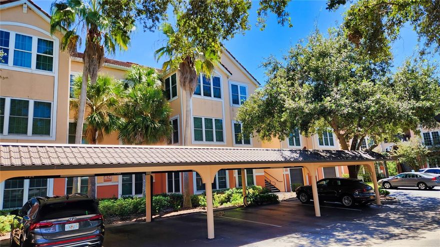 GREAT VALUE and COASTAL LOCATION CLOSE TO THE TOP-RATED U.S. BEACH ON SIESTA KEY! This large 2 bedroom, 2 bath end-unit condominium home has an open floor plan with an extended living room. It is on the 3rd floor (top floor), so no one will be living above for privacy and quiet! The floor plan has split master suites, one on each side of the living area which is centered around the kitchen’s breakfast bar. The oversized living room includes a solarium which is an extension to the living room and has 5 windows that make it light and bright, with a western sunset view! The solarium is commonly used as a den, home office or study. The kitchen is well sized with a pantry and breakfast bar that opens on the side to the dining area. The split plan master bedrooms have en suite bathrooms with walk-in closets, and a linen cabinet in the common bathroom. There is a separate laundry room just off the foyer entry with a full size washer and dryer and some room for storage. The home comes with an assigned, lighted carport (there are unassigned parking spots for guests). The home is within the gated community named “Bella Villino Condominiums” which is located in the award winning, master planned development of “Palmer Ranch”. The community boasts superb amenities not available at comparable properties in this price range and features an elegant clubhouse with resort style heated pool and spa, large fitness center with state of art equipment including cardio machines with a tv, indoor racquetball and basketball, billiards room, and business center. The community has a tennis court, pickleball, car detail area, gas grills with picnic areas, pet stations located around the property, an onsite manager and maintenance staff. It is close to world class beaches, marinas, the popular Legacy Trail (bicycle/jog/walk), shopping, restaurants, golf courses and much more.