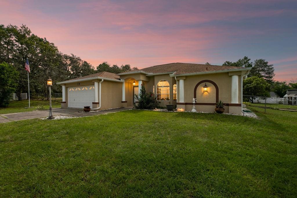 Welcome to this 3-bedroom, 2-bath home in the heart of Spring Hill, Florida, where rural charm meets everyday convenience! Nestled on just over an acre, pie shaped lot, the property offers a heated pool and spa for year-round relaxation with screen enclosure, and a fully fenced backyard that’s both private and functional. For hobbyists, car enthusiasts, or those in need of extra storage, the property includes a storage shed plus a 6x6 block-and-concrete pump house with a shingle roof. PIGEON FLYERS will love the two dedicated pigeon runs with an adjoining deck, making this a rare find for the right buyer! Inside, the open concept floor plan with fresh interior paint makes the home move-in ready! With no HOA or CDD, you can bring your toys, trailers, or RV without restrictions! Enjoy a low flood risk setting while being close to everything Spring Hill is known for—beautiful nature preserves, Weeki Wachee Springs, Gulf Coast beaches, and plenty of shopping and dining. Just a short drive to Tampa Bay, the area offers small-town comfort with big-city convenience nearby. This property is a rare find for those who want space to live, work, and play—Don't miss the opportunity to make this property yours!