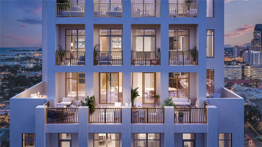 Under Construction. We are pleased to announce the availability of the 22nd full-floor penthouse at The Nolen.  The Nolen is a prestigious boutique condominium featuring 31 exclusive residences and 23 floors, with private elevators that open into each resident's dedicated foyer. The Nolen was designed by an experienced local development team that will introduce St Petersburg to a new level of elegance in high-end luxury. As an NGBS designated GREEN BUILDING, the Nolen comes complete with a comprehensive building generator providing emergency power to all residences and an integrated water softening system for the whole building. Residence B will feature 11-foot ceilings, inclusive of LED lighting throughout, and will be pre-wired for blinds in the main living areas. The interior features include cabinet panel Gaggenau appliances, an induction range, a double wine fridge, a kitchen island with quartz countertops and waterfall edges, an impact-resistant granite farmhouse sink, and beautiful light polished porcelain tile flooring. The owner’s bathroom features a freestanding soaking tub, large walk-in shower, House of Role plumbing fixtures, Toto toilets, and designer featured wall tile. The two large outdoor terraces stretches 38’; one North-facing and one South-facing allowing sunrise and sunset views. This community also has a gorgeous fourth floor elevated amenities level with a club room, fitness center, saltwater pool, and spa, covered cabanas for shade, an outdoor barbecue area and fire pit conversation areas. With a concierge service and a full-time property manager, residents can experience a convenient and managed living environment. THE NOLEN is the new place to be for immediate access to restaurants, museums, art, and retail and all the top attractions in St Pete. All penthouses come with a two-car garage within the garage, pre-wired for electric car charging, and a climate-controlled private storage room in front of one space. Please contact us to schedule your private showing.