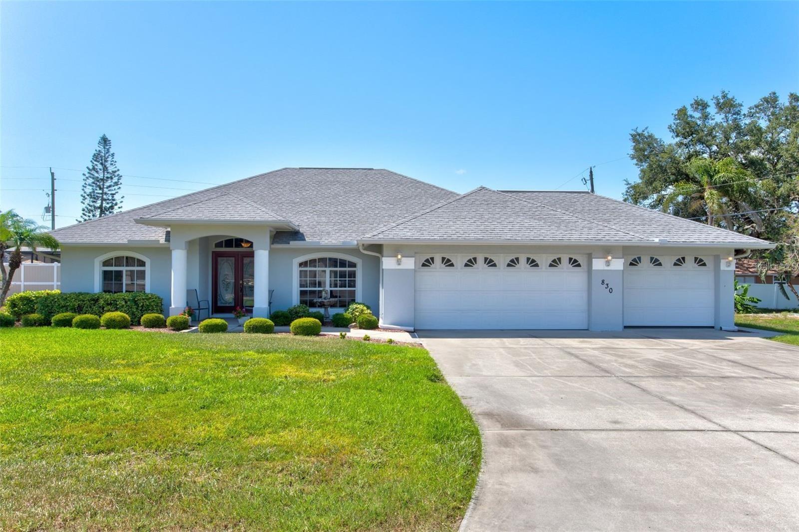 Welcome to this delightful coastal property located at 830 Poinciana Rd, just moments from the INTRACOASTAL WATERWAY and only 2 BLOCKS from the South Venice private beach ferry and community boat ramp. This inviting home features 3 bedrooms, 2 bathrooms, and a spacious 3-car garage, all set on an oversized 10,000 sq. ft. lot a rare find in the neighborhood! NEW ROOF RECENTLY INSTALLED 
Inside, you’ll find a beautifully connected kitchen and living area, creating an open and airy flow perfect for both everyday living and entertaining. The primary suite offers a walk-in closet and en suite bathroom, while the main bathroom impresses with a double sink vanity and relaxing garden tub. Stylish yet cozy décor throughout makes you feel instantly at home.
Step outside to the screened lanai, ideal for unwinding after a long day. The lush, grass-covered yard and paved driveway enhance curb appeal while providing plenty of parking. A brand-new roof adds peace of mind and lasting value.
This prime location offers access to a private ferry that takes you directly to a secluded beach, plus close proximity to Caspersen Beach, the Legacy Trail, and the Venetian Waterway Park perfect for biking, walking, and embracing the natural beauty of the Gulf Coast. Best of all, this non-deed-restricted community means no HOA restrictions, giving you the freedom to truly enjoy your property.
Don’t miss this opportunity to own your coastal retreat with flexible financing options. Schedule your showing today and experience everything this charming South Venice home has to provide