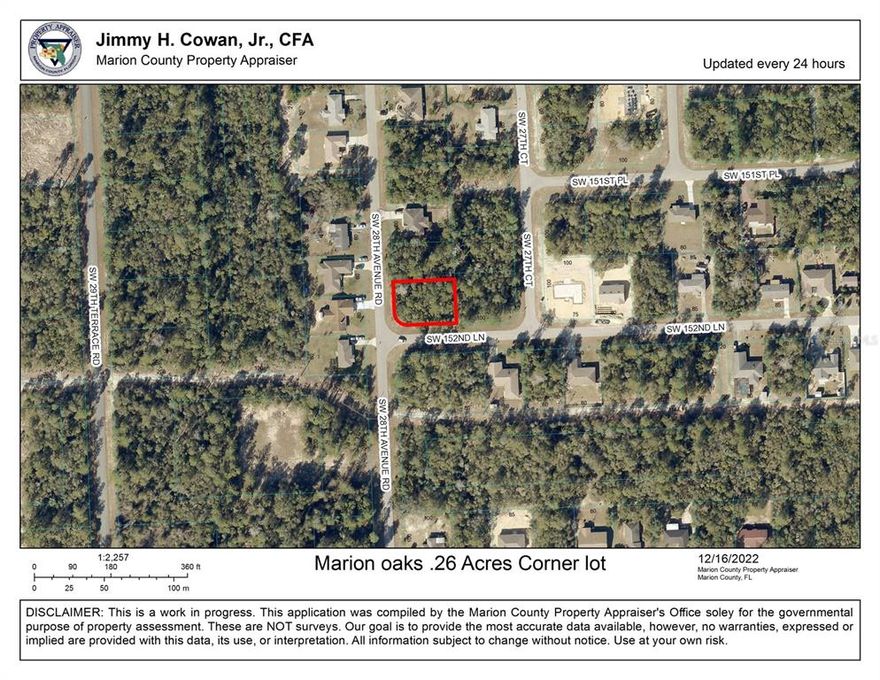 Looking for your next home? Look no further than this .26-acre corner lot in Marion Oaks. This quiet neighborhood is ready for your new dream home to be built. Paved road access, public water and electricity validated, don't miss this great opportunity! Investors will also find such a great investment property here.